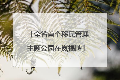 全省首个移民管理主题公园在岚揭牌