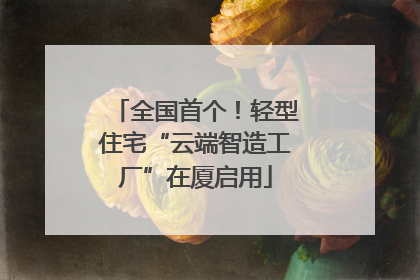 全国首个！轻型住宅“云端智造工厂”在厦启用