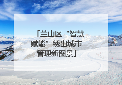 兰山区“智慧赋能”绣出城市管理新图景