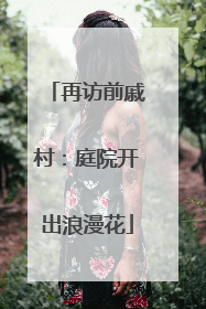 再访前戚村：庭院开出浪漫花