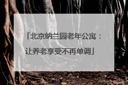 北京纳兰园老年公寓：让养老享受不再单调