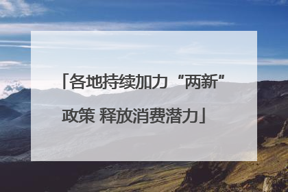 各地持续加力“两新”政策 释放消费潜力