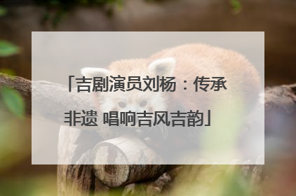 吉剧演员刘杨：传承非遗 唱响吉风吉韵
