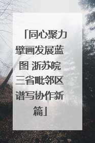 同心聚力擘画发展蓝图 浙苏皖三省毗邻区谱写协作新篇