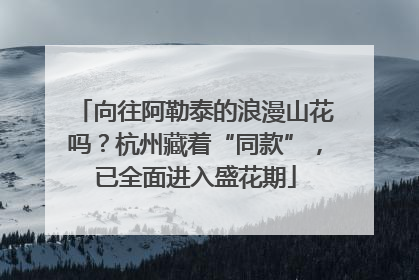 向往阿勒泰的浪漫山花吗？杭州藏着“同款”，已全面进入盛花期