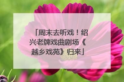 周末去听戏！绍兴老牌戏曲剧场《越乡戏苑》归来