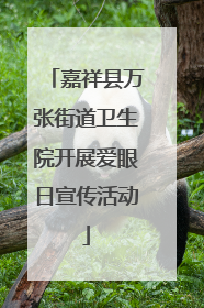 嘉祥县万张街道卫生院开展爱眼日宣传活动