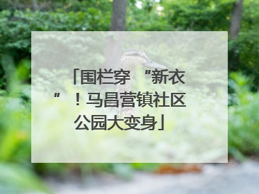 围栏穿 “新衣”！马昌营镇社区公园大变身