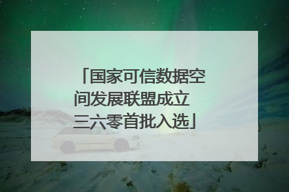 国家可信数据空间发展联盟成立 三六零首批入选