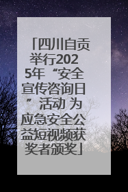 四川自贡举行2025年“安全宣传咨询日”活动 为应急安全公益短视频获奖者颁奖
