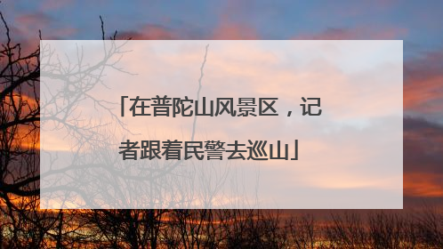 在普陀山风景区，记者跟着民警去巡山
