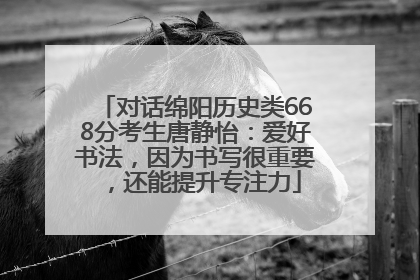 对话绵阳历史类668分考生唐静怡：爱好书法，因为书写很重要，还能提升专注力
