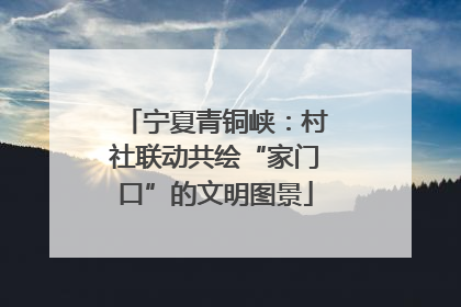 宁夏青铜峡：村社联动共绘“家门口”的文明图景