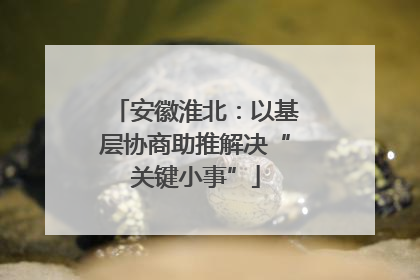 安徽淮北：以基层协商助推解决“关键小事”