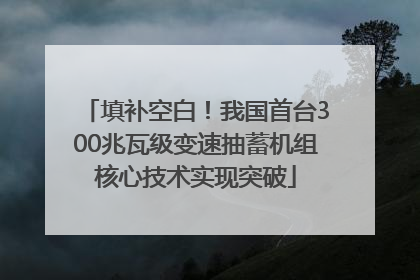 填补空白！我国首台300兆瓦级变速抽蓄机组核心技术实现突破