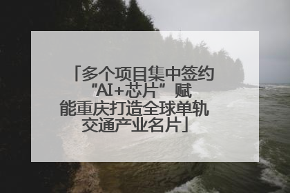 多个项目集中签约 “AI+芯片”赋能重庆打造全球单轨交通产业名片