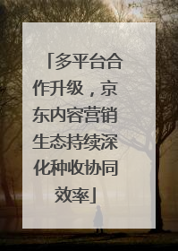 多平台合作升级，京东内容营销生态持续深化种收协同效率