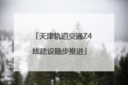 天津轨道交通Z4线建设稳步推进