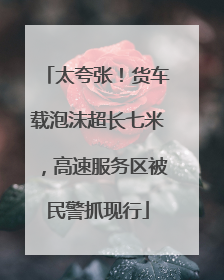 太夸张！货车载泡沫超长七米，高速服务区被民警抓现行