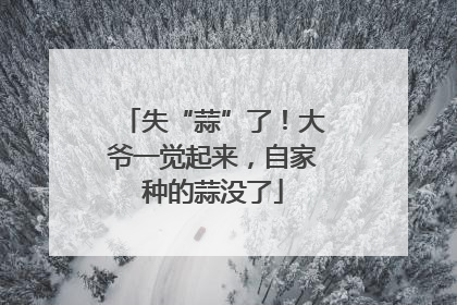 失“蒜”了！大爷一觉起来，自家种的蒜没了