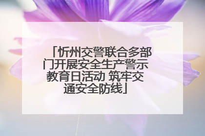 忻州交警联合多部门开展安全生产警示教育日活动 筑牢交通安全防线