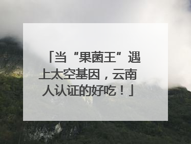 当“果菌王”遇上太空基因，云南人认证的好吃！