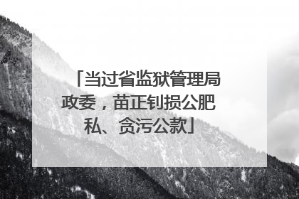 当过省监狱管理局政委，苗正钊损公肥私、贪污公款