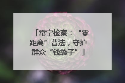 常宁检察：“零距离”普法，守护群众“钱袋子”