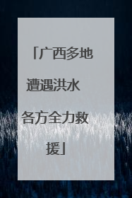 广西多地遭遇洪水 各方全力救援