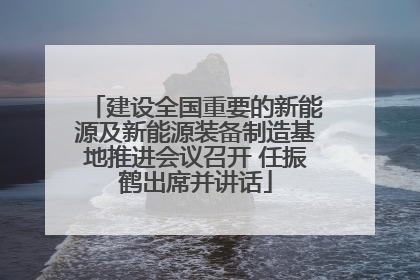 建设全国重要的新能源及新能源装备制造基地推进会议召开 任振鹤出席并讲话