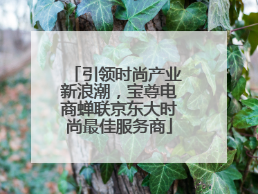 引领时尚产业新浪潮，宝尊电商蝉联京东大时尚最佳服务商