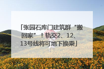 张园石库门建筑群“搬回家”！轨交2、12、13号线将可地下换乘