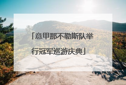 意甲那不勒斯队举行冠军巡游庆典