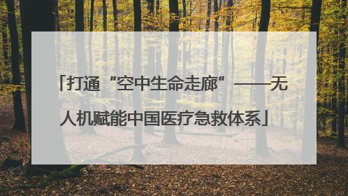 打通“空中生命走廊”——无人机赋能中国医疗急救体系