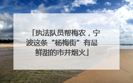执法队员帮梅农，宁波这条“杨梅街”有最鲜甜的市井烟火