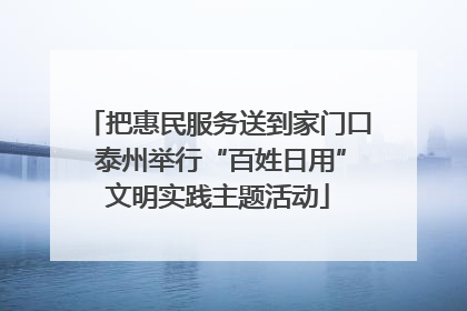 把惠民服务送到家门口 泰州举行“百姓日用”文明实践主题活动