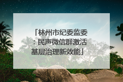 林州市纪委监委：民声微信群激活基层治理新效能