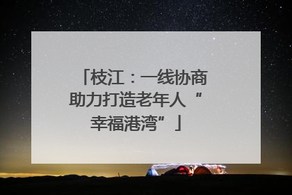 枝江：一线协商助力打造老年人“幸福港湾”