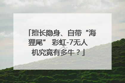 擅长隐身、自带“海狸尾” 彩虹-7无人机究竟有多牛？