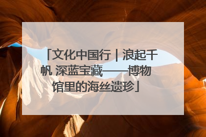 文化中国行｜浪起千帆 深蓝宝藏——博物馆里的海丝遗珍