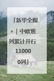 新华全媒+｜中欧班列累计开行110000列