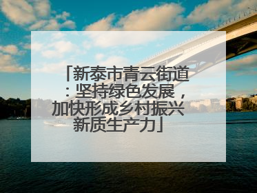新泰市青云街道：坚持绿色发展，加快形成乡村振兴新质生产力