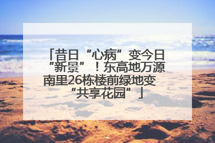 昔日“心病”变今日“新景”！东高地万源南里26栋楼前绿地变“共享花园”