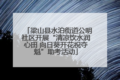 梁山县水泊街道公明社区开展“清凉饮水润心田 向日葵开花祝夺魁”助考活动