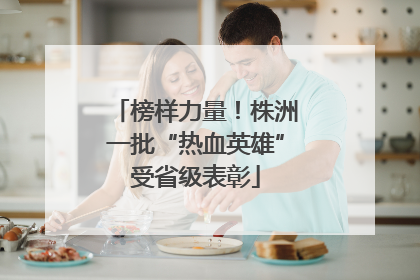 榜样力量！株洲一批“热血英雄”受省级表彰