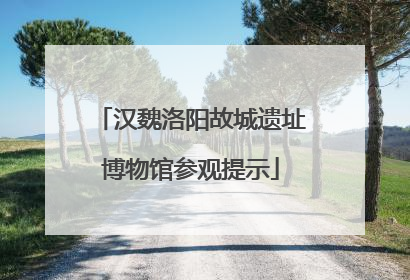 汉魏洛阳故城遗址博物馆参观提示