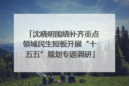 沈晓明围绕补齐重点领域民生短板开展“十五五”规划专题调研