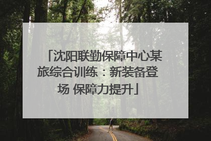 沈阳联勤保障中心某旅综合训练：新装备登场 保障力提升