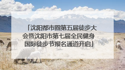 沈阳都市圈第五届徒步大会暨沈阳市第七届全民健身国际徒步节报名通道开启