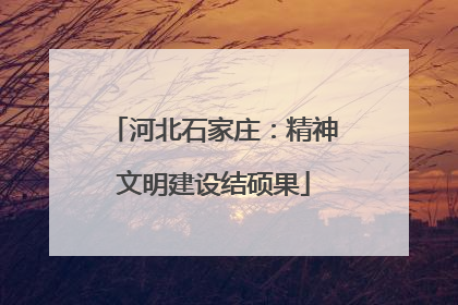 河北石家庄：精神文明建设结硕果